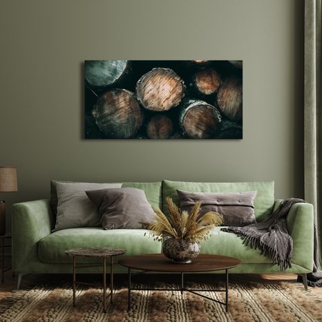 QUADRO SU TELA – TEXTURE NATURALE DEL LEGNO - QUADRI ALBERI E FOGLIE - STAMPE E QUADRI