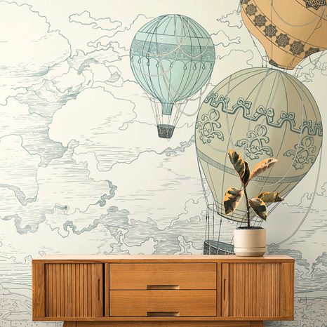 SELBSTKLEBENDE TAPETE LUFTBALLONS IN FARBEN - SELBSTKLEBENDE TAPETEN - TAPETEN