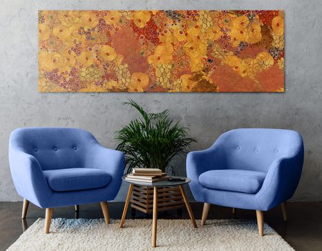 КАРТИНА НА ПЛАТНО – АБСТРАКЦИЯ В СТИЛА НА Г. КЛИМТ - АБСТРАКТНИ КАРТИНИ - КАРТИНИ