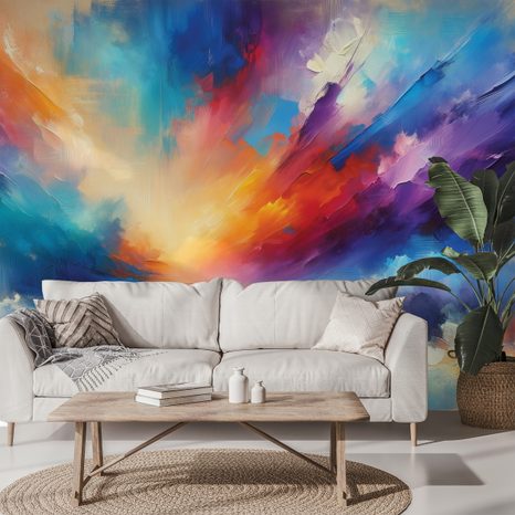 TAPETA DUHOVÉ ABSTRAKTNÍ NEBE - ABSTRAKTNÍ TAPETY - TAPETY