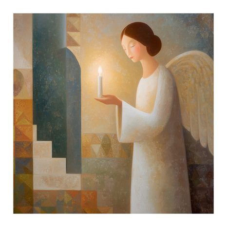 VÁNOČNÍ OBRAZ KOUZLELNÉ ANDĚLSKÉ SVĚTLO - VÁNOČNÍ A ZIMNÍ OBRAZY - OBRAZY