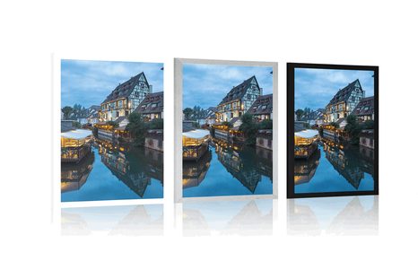 PLAKÁT MALEBNÝ KANÁL VE FRANCII - MĚSTA - PLAKÁTY