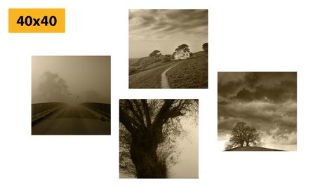 BILDER-SET GEHEIMNISVOLLE NATUR IN SEPIA - BILDERSETS - BILDER