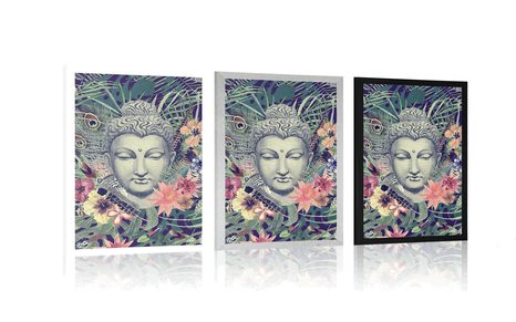 PLAKÁT BUDDHA NA EXOTICKÉM POZADÍ - FENG SHUI - PLAKÁTY