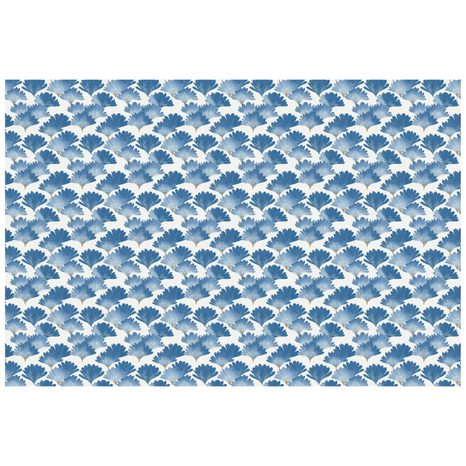 TAPETA MODRÉ AKVARELOVÉ LISTY - VZOROVANÉ TAPETY - TAPETY