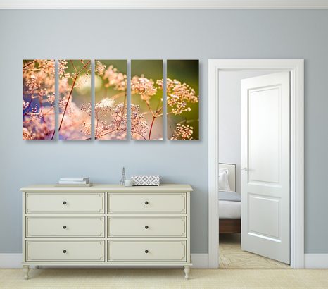 5-DÍLNÝ OBRAZ ZÁTIŠÍ Z KVĚTŮ - OBRAZY PŘÍRODY A KRAJINY - OBRAZY