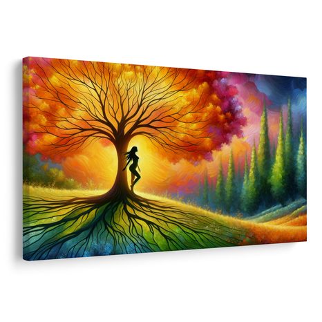 OBRAZ TAJEMNÁ SILUETA U STROMU ŽIVOTA - OBRAZY STROMY ŽIVOTA - OBRAZY