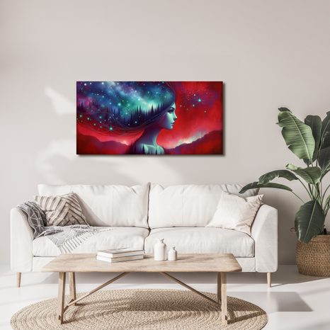 WANDBILD KOSMISCHE SCHÖNHEIT IN DER NATUR - WANDBILDER FRAUEN - BILDER