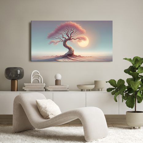 OBRAZ STROM ŽIVOTA V RŮŽOVÉM SVĚTLE - OBRAZY STROMY ŽIVOTA - OBRAZY