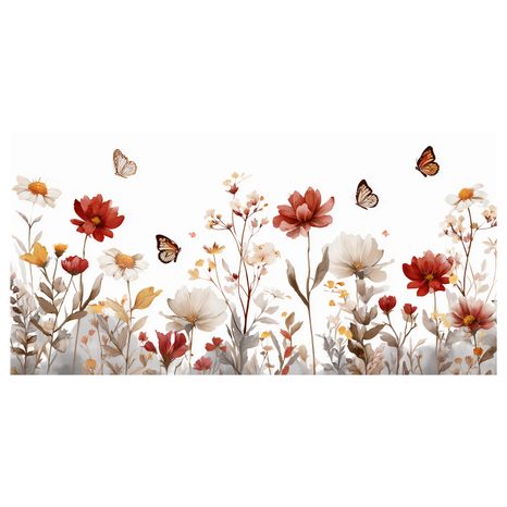 OBRAZ ROZKVETLÁ LOUKA S MOTÝLY - OBRAZY MOTÝLI - OBRAZY