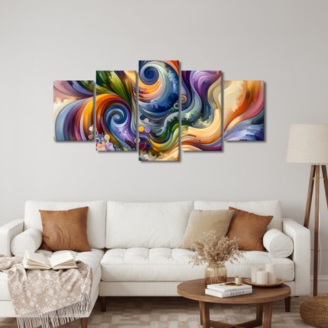 WANDBILD WIRBEL UNENDLICHER ENERGIE - WANDBILDER ABSTRAKTE FORMEN - BILDER