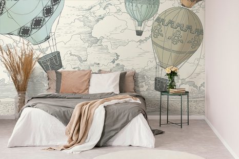 SELBSTKLEBENDE TAPETE LUFTBALLONS IN FARBEN - SELBSTKLEBENDE TAPETEN - TAPETEN