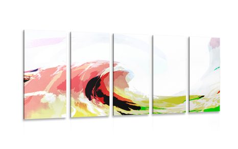 5-PIECE CANVAS PRINT ABSTRACTION OF THE LOW TATRAS