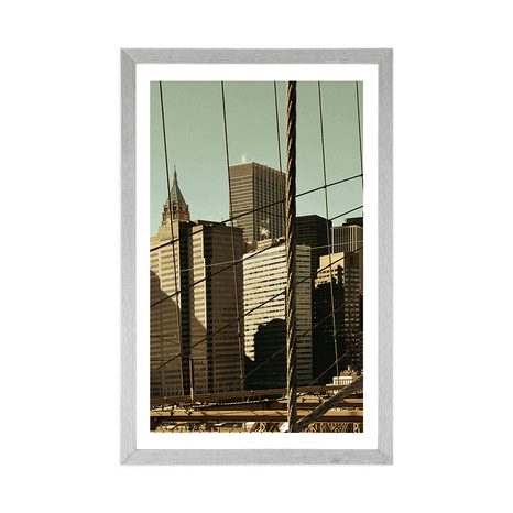 PLAGÁT S PASPARTOU MANHATTAN - MESTÁ - PLAGÁTY