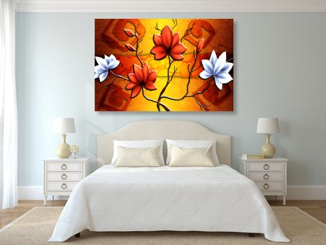 CANVAS PRINT FLOWERS IN ETHNIC STYLE - PICTURES - 🔥 TOTAL SALE 🔥
