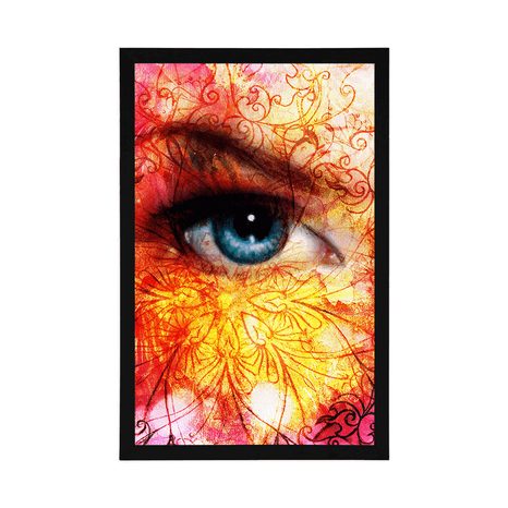 POSTER – OCCHI BLU CON ELEMENTI ASTRATTI - LE PERSONE - POSTER