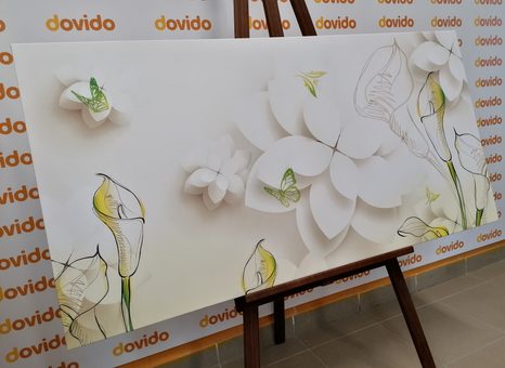 КАРТИНА НА ПЛАТНО – АБСТРАКТНИ ЦВЕТЯ - АБСТРАКТНИ КАРТИНИ - КАРТИНИ