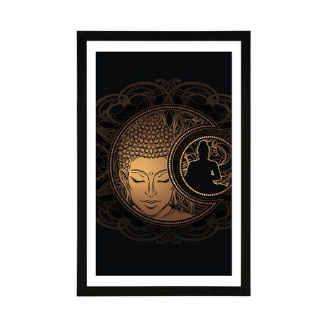 POSTER CU PASSEPARTOUT PUTERE ARMONIOASĂ A LUI BUDDHA - FENG SHUI - POSTERE