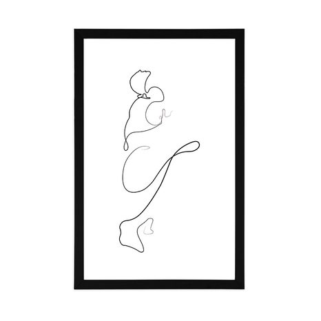 PLAKAT S PASPARTUJEM ZANIMIVE LINIJE - MOTIVI IZ NAŠE DELAVNICE - PLAKATI