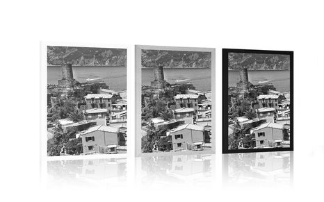 PLAKAT CRNO-BIJELA OBALA ITALIJE - CRNO-BIJELE - PLAKATI