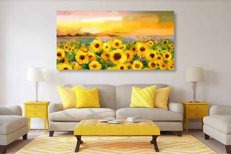 KÉP NAPRAFORGÓ MEZŐ - VIRÁGMINTÁS KÉPEK - KÉPEK