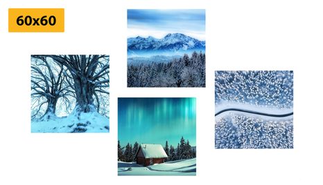 BILDER-SET SCHNEEBEDECKTE LANDSCHAFT - BILDERSETS - BILDER