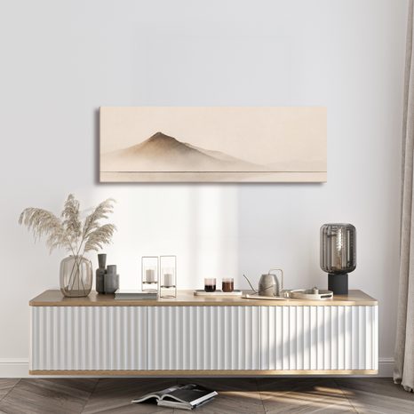 TABLEAU SUR TOILE – SILHOUETTE PAISIBLE DES MONTAGNES - TABLEAUX DE MONTAGNE - TABLEAUX