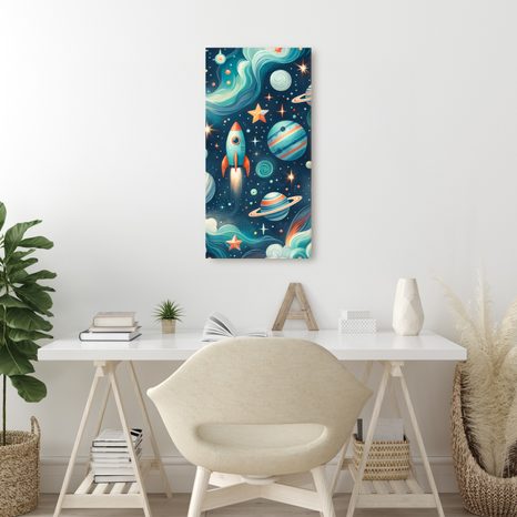 OBRAZ BAREVNÉ PLANETY A HVĚZDY - CHILDREN'S SPACE PICTURES - PICTURES