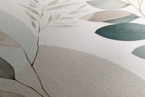 OBRAZ BOHO RASTLINKY V KRUHU - OBRAZY STROMY A LISTY - OBRAZY