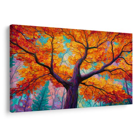 OBRAZ BAREVNÝ STROM ŽIVOTA V PODZIMU - OBRAZY STROMY ŽIVOTA - OBRAZY