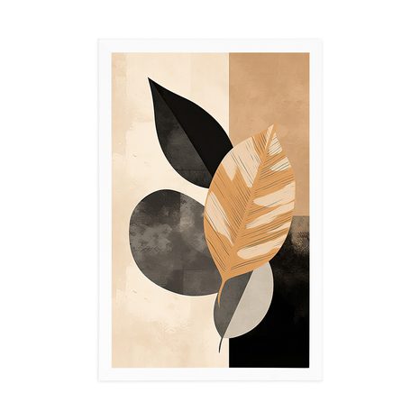 POSTER ABSTRAKTE BLÄTTER NO1 - ABSTRAKTE FORMEN - POSTER