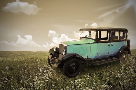 SELBSTKLEBENDE FOTOTAPETE RETRO-AUTO - SELBSTKLEBENDE TAPETEN - TAPETEN