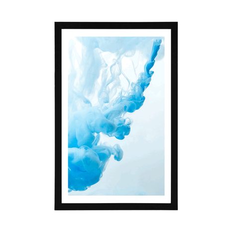 POSTER – INCHIOSTRO BLU NELL'ACQUA - ASTRATTO E MODELLATO - POSTER