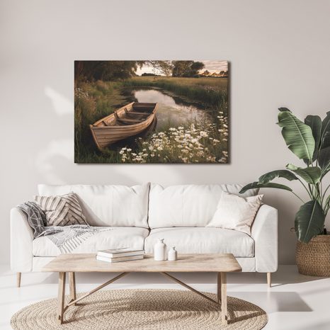 OBRAZ PODZIMNÍ KLID U RYBNÍKA - OBRAZY JEZERA - OBRAZY