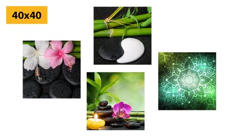 SET OBRAZŮ S NÁDECHEM KLIDU - SESTAVY OBRAZŮ - OBRAZY