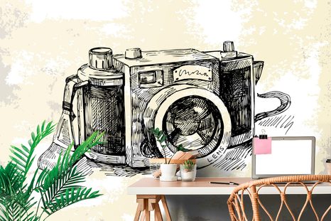 SELBSTKLEBENDE TAPETE RETRO-FOTOAPPARAT - SELBSTKLEBENDE TAPETEN - TAPETEN