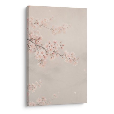 CANVASTAVLA ROSA KÖRSBÄRSBLOMMOR I DIS - BLOMTAVLOR - TAVLOR