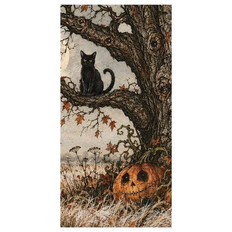 WANDBILD LEBENSBAUM IN GEHEIMNISVOLLER NACHT - HALLOWEEN- UND HORROR-BILDER - BILDER