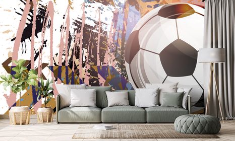 SAMOLEPÍCÍ TAPETA HNĚDÝ VÍTĚZNÝ MÍČ - SAMOLEPÍCÍ TAPETY - TAPETY