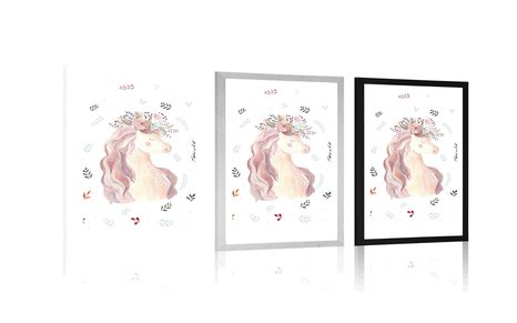 PLAKAT S PASPARTUJEM ČAROBNI SAMOROG - PRAVLJIČNA BITJA - PLAKATI