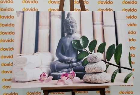 TABLEAU SUR TOILE – BOUDDHA BIEN-ÊTRE - TABLEAUX FENG SHUI - TABLEAUX