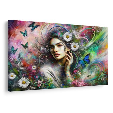 OBRAZ KVĚTINOVÁ HARMONIE S MOTÝLY - OBRAZY ŽENY - OBRAZY