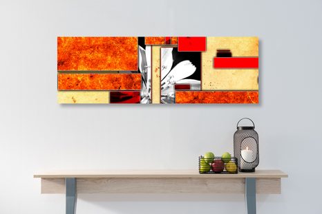 KÉP NARANCSSÁRGA VIRÁG ABSZTRAKCIÓ - ABSZTRAKT KÉPEK - KÉPEK