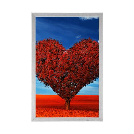 AFFICHE – MAGNIFIQUE ARBRE EN FORME DE CŒUR - AMOUR - AFFICHES