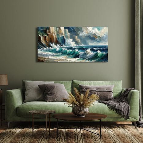 WANDBILD WILDE WELLEN - BILDER MEER UND STRAND - BILDER