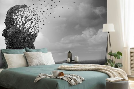 SAMOLEPÍCÍ TAPETA STROM V PODOBĚ OBLIČEJE - SAMOLEPÍCÍ TAPETY - TAPETY