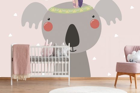 SAMOLEPÍCÍ TAPETA KOALA S INDIÁNSKÝM PÍRKEM - SAMOLEPÍCÍ TAPETY - TAPETY