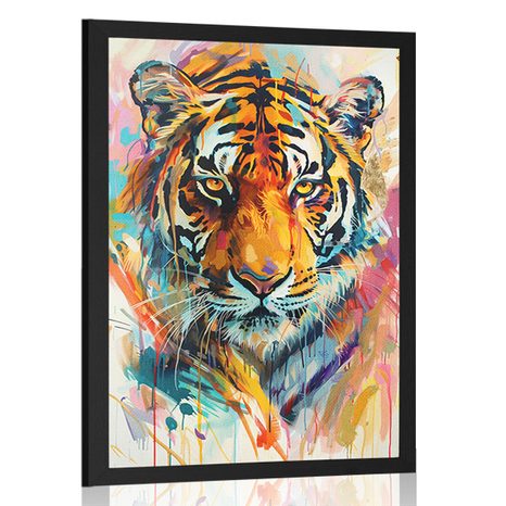 PLAGÁT TIGER S IMITÁCIOU MAĽBY - LEVY A TIGRE - PLAGÁTY