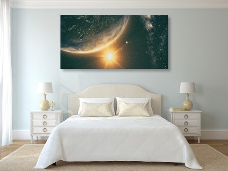 OBRAZ POHLED NA SLUNCE Z VESMÍRU - OBRAZY VESMÍRU A HVĚZD - OBRAZY