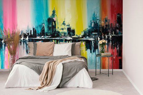 TAPETE ÖLGEMÄLDE DER STADT - TAPETEN VON STÄDTEN - TAPETEN